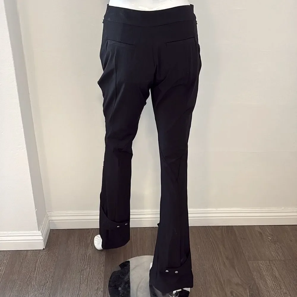 Heliot Emil Moraine Slim Fit Bootcut Trouser Pant Snap Cuff Zipper Details DK 36 - Picture 8 of 14